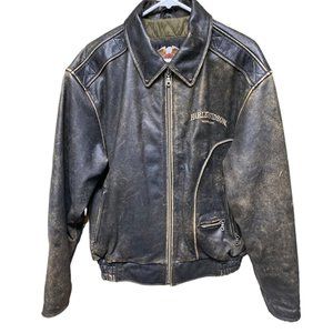 Harley davidson bomber jacket/leather - Gem